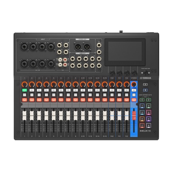 Yamaha MGX16 16-Channel Digital Mixer with Multi-track USB, Black - Top