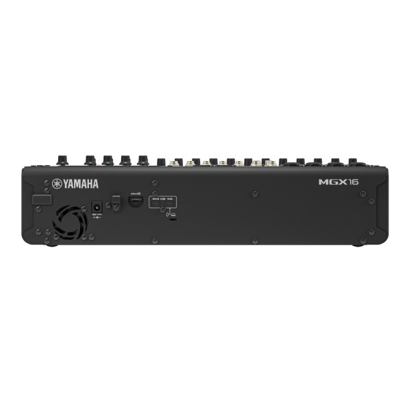 Yamaha MGX16 16-Channel Digital Mixer with Multi-track USB, Black - Rear