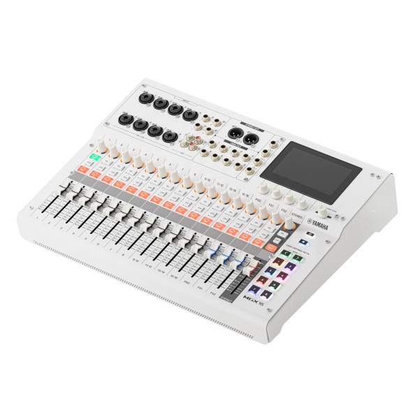 Yamaha MGX16V 16-Channel Digital Mixer with Multi-track USB and Video, White - Right, Top