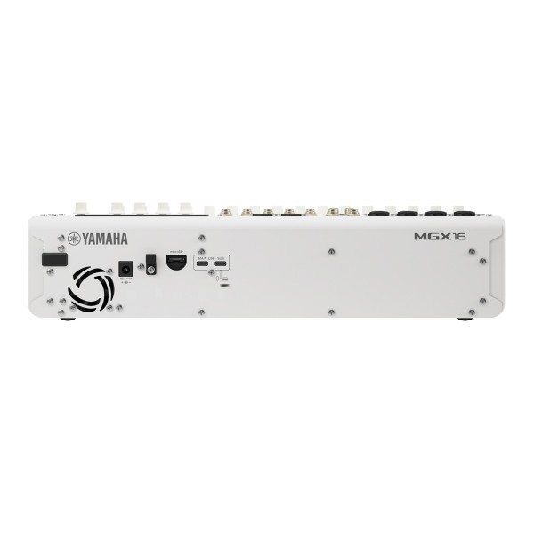 Yamaha MGX16V 16-Channel Digital Mixer with Multi-track USB and Video, White - Rear