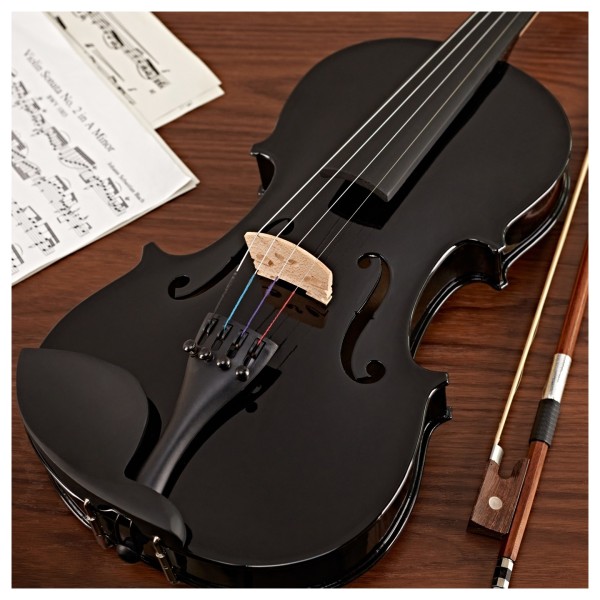 Student Full Size Violin by Gear4music, Black