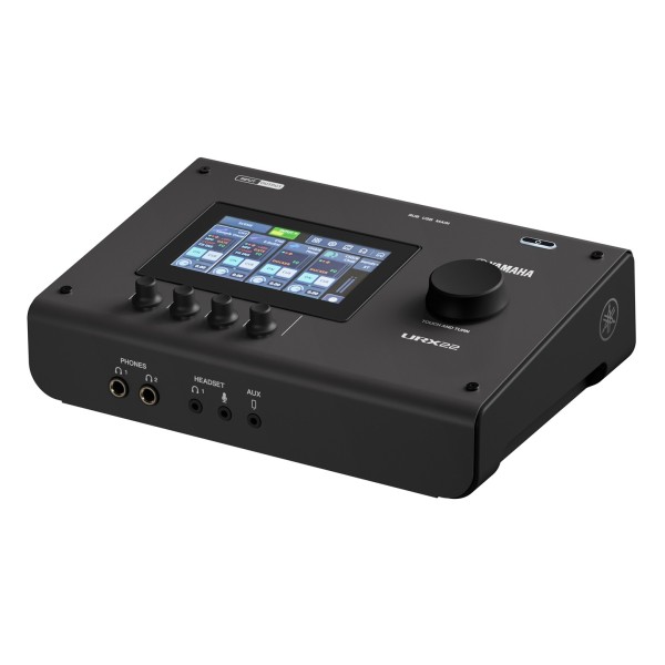 Yamaha URX22 USB Streaming Mixer, Black - Right, Top