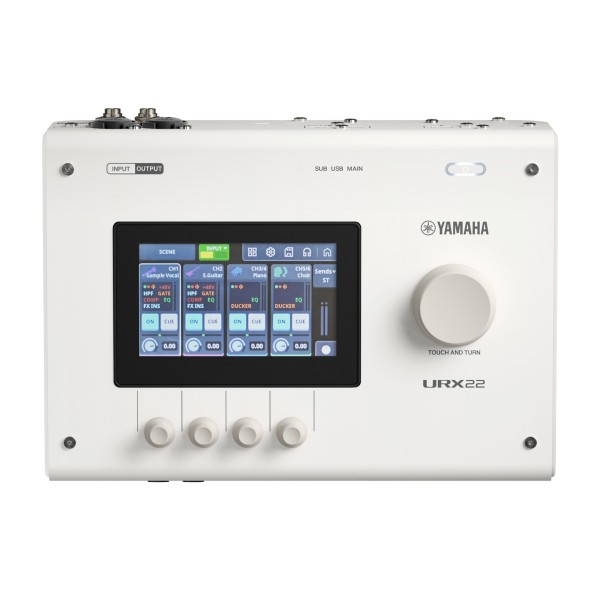 Yamaha URX22 USB Streaming Mixer, White - Top