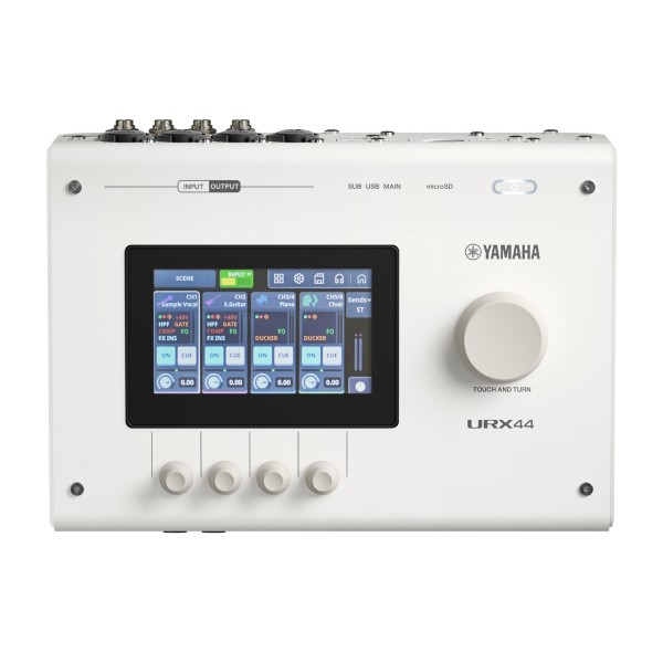 Yamaha URX44 USB Streaming Mixer with Multi-track Recording, White - Top