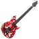 EVH Limited Edition Wolfgang Special Striped Series, Red, Black, and White, Aged