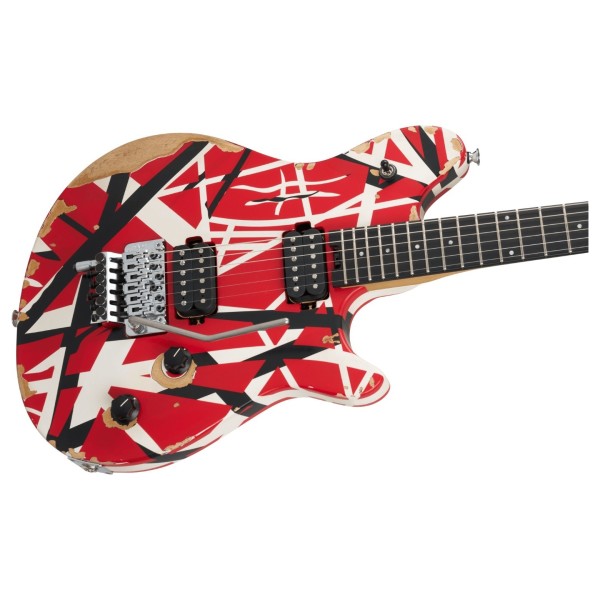 EVH Limited Edition Wolfgang Special Striped Series, Red, Black, and White, Aged - body