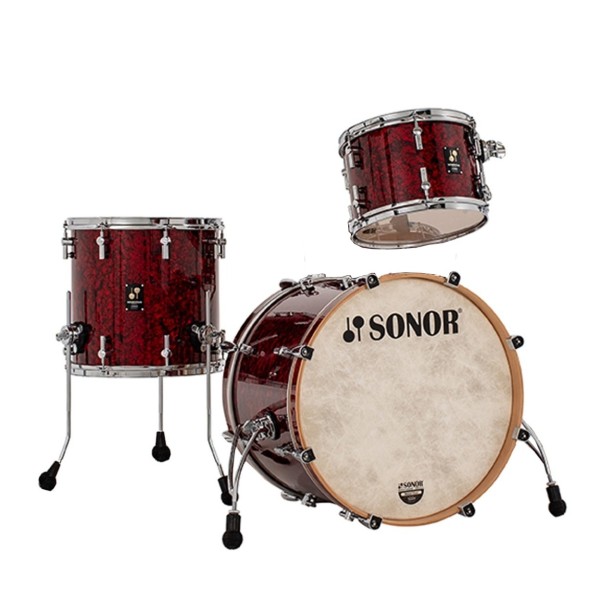 Sonor Momentum 20" 3pc Beech Shell Pack, Red Pearl