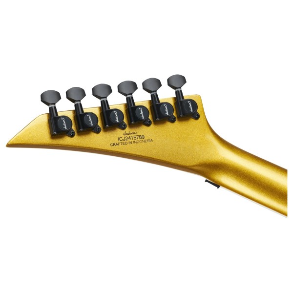 Jackson X Series Soloist SLX DX LRL, Gold Bullion - back of headstock
