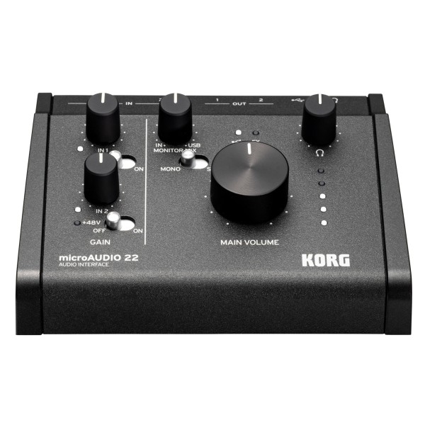 Korg microAUDIO 22 Audio Interface - Front Top
