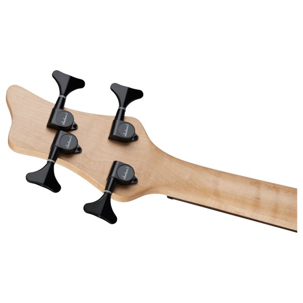 Jackson JS Series Spectra Bass JS2 LRL, Satin Black - back of headstock