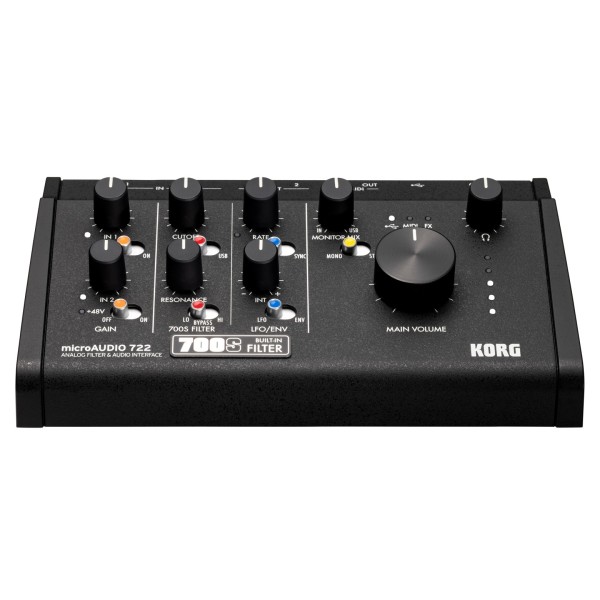 Korg microAUDIO 722 Audio Interface - Front Top