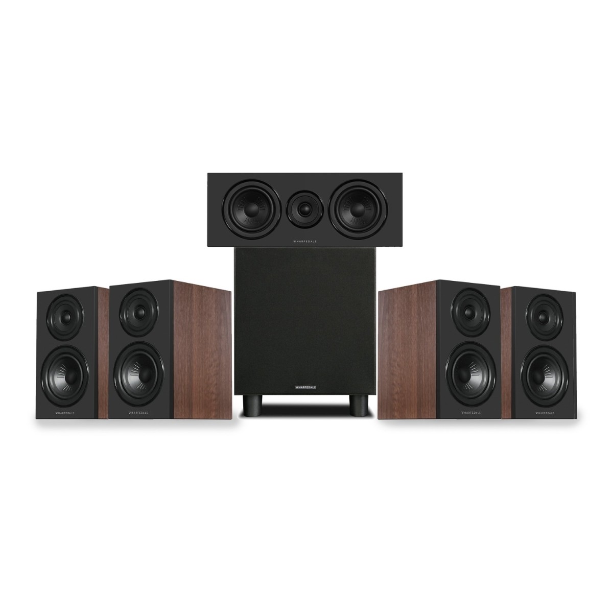 Wharfedale Diamond 12.1i 5.1 Home Cinema Speaker Package Walnut
