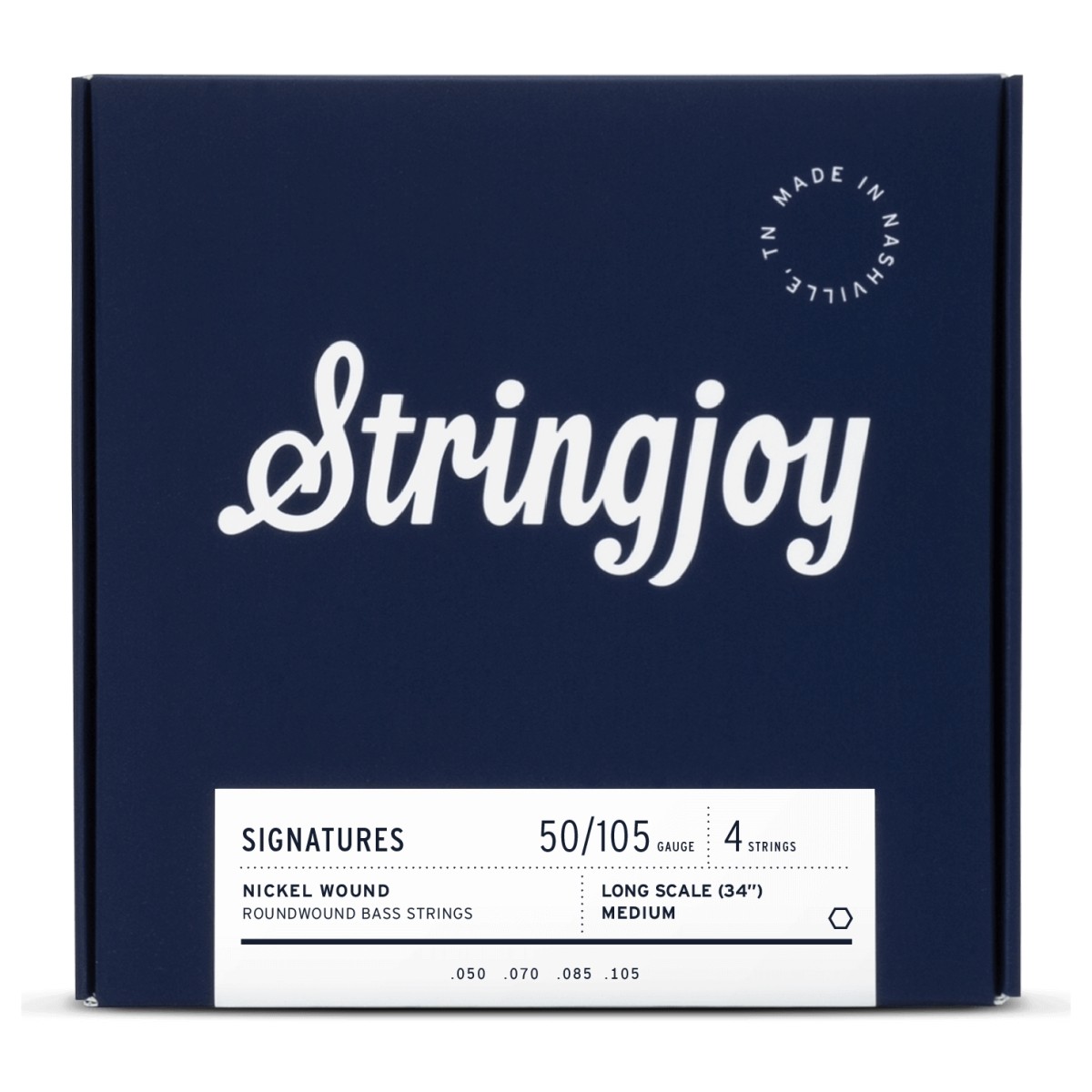 Click to view product details and reviews for Stringjoy Medium Gauge 50 105 4 String Long Scale Nickel Wound Bass Guitar Strings.