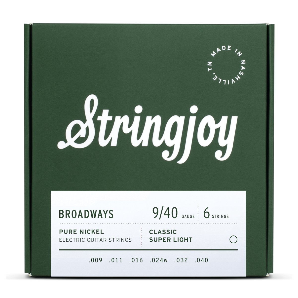 Click to view product details and reviews for Stringjoy Broadways Classic Super Light Gauge 9 40 Pure Nickel Electric Guitar Strings.