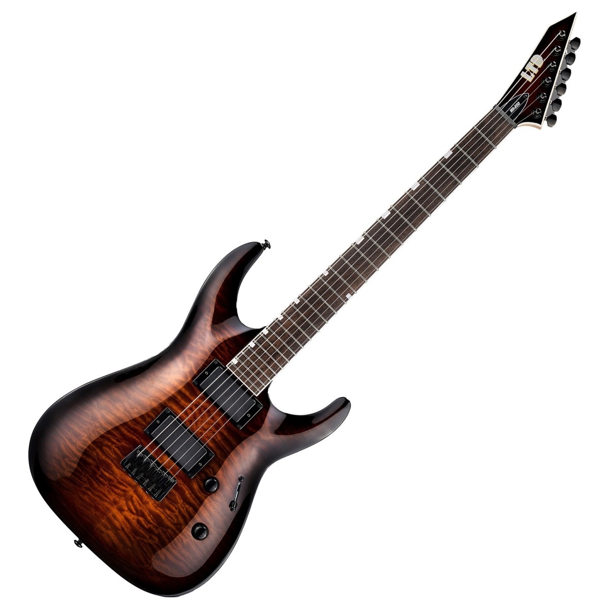 ESP Guitars ESP LTD MH-200QM HT Dark Brown Sunburst