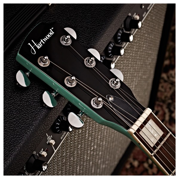 Hartwood Revival Vibrato Semi Acoustic Guitar, Jade Green