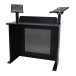 Equinox Event Booth Foldable DJ Booth, Black - Back