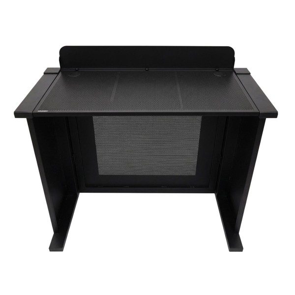 Equinox Event Booth Foldable DJ Booth, Black - No Shelves, Back
