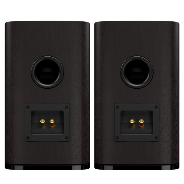 JBL Studio 620 Bookshelf Speaker, Dark Wood Back View