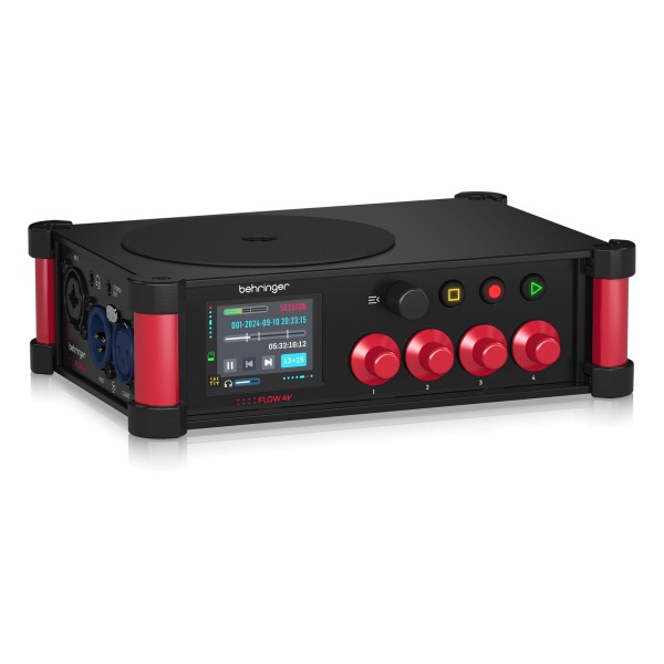 Behringer FLOW 4V Digital Mixer for Video Production - Left Angle