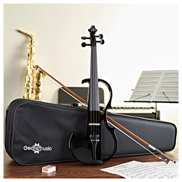 Electric Violin by Gear4music, Black