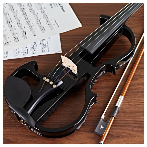 Electric Violin by Gear4music, Black at Gear4music