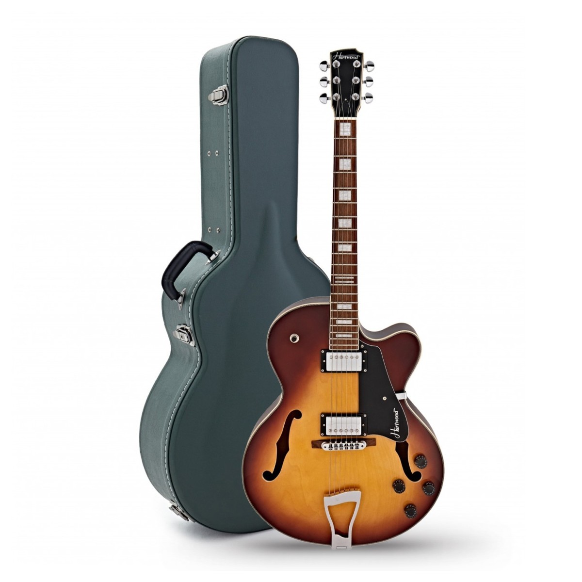 Click to view product details and reviews for Hartwood Novella Hollowbody Guitar Hard Case Tobacco Sunburst.