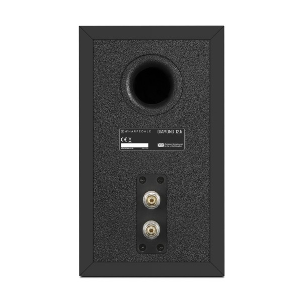 Wharfedale Diamond 12.1i Bookshelf Speakers (Pair), Black rear 