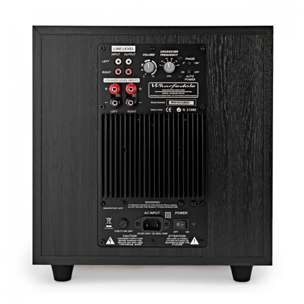 Wharfedale SW-10 Subwoofer, Blackwood rear 