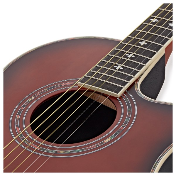 Roundback Electro Acoustic Guitar by Gear4music, Vintage Burst