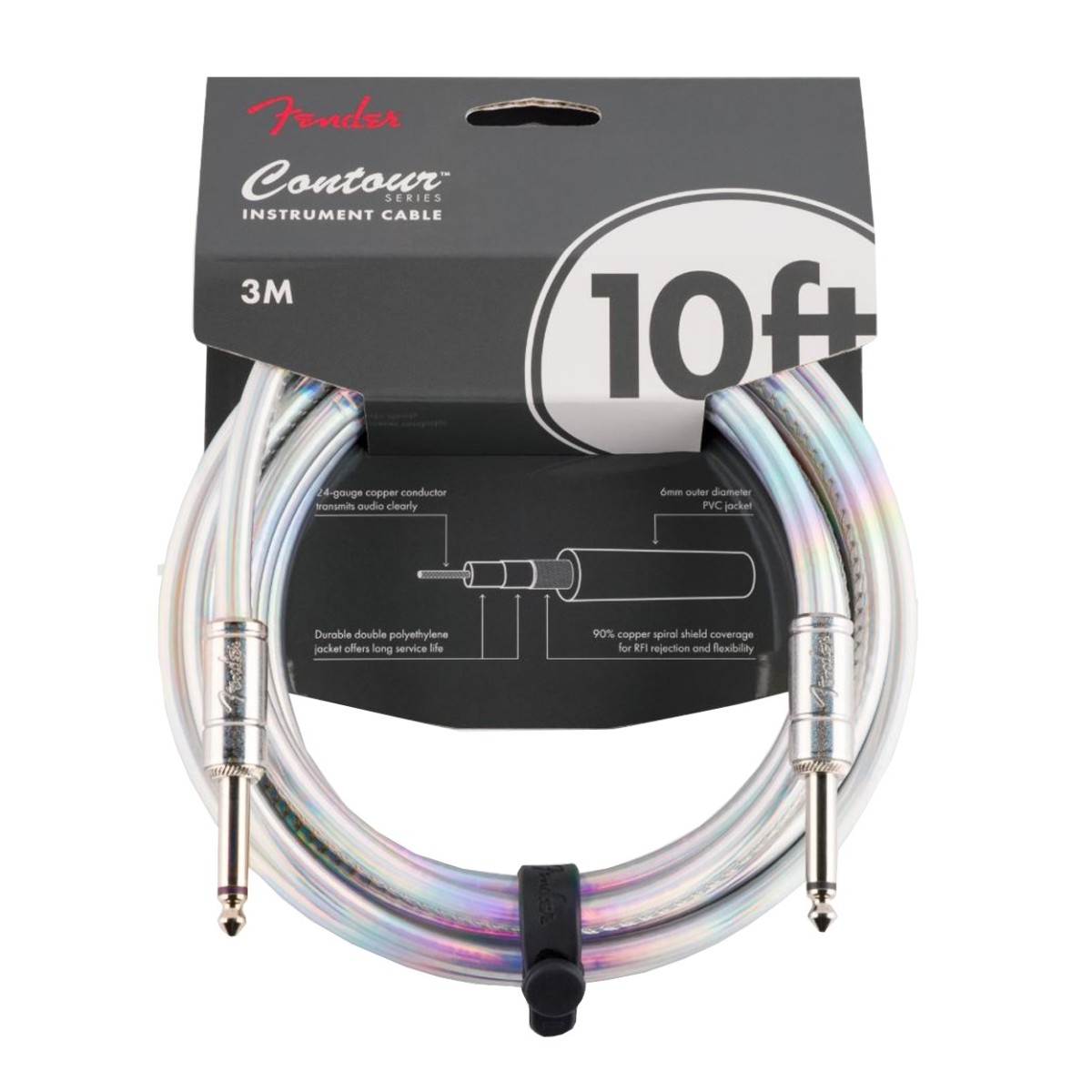 Fender Contour Galaxy Instrument Cable Iridescent 10