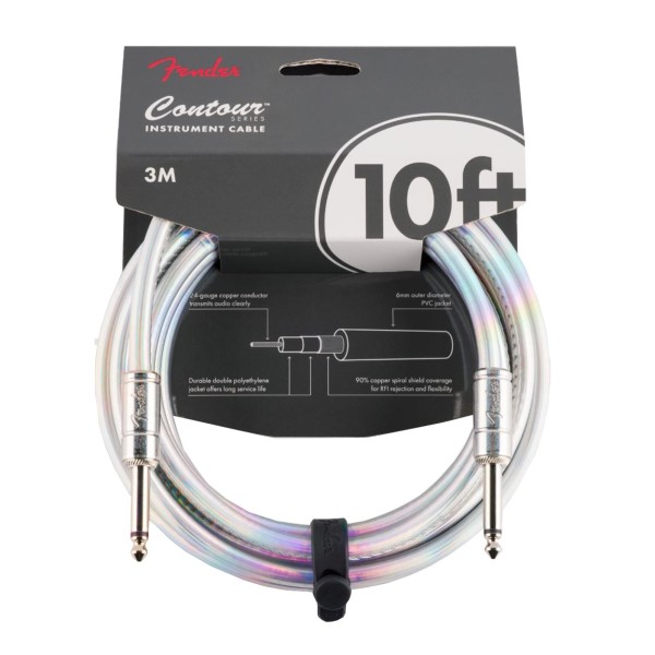 Fender Contour Galaxy Instrument Cable, Iridescent, 10'