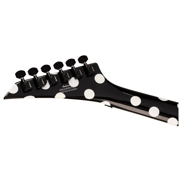 Jackson Pro Plus Signature Phil Demmel King V KV EB, Polka Dot - headstock back 