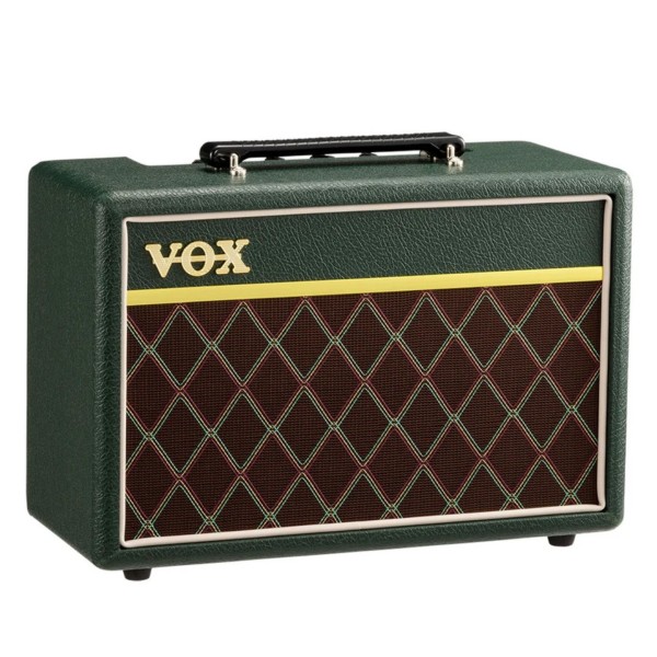 Vox Pathfinder 10 Combo Amp, British Racing Green - angled shot