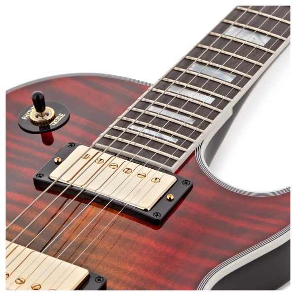 Gibson Custom Les Paul Axcess Custom Figured Top, Bengal Burst #CS502759 - upper frets
