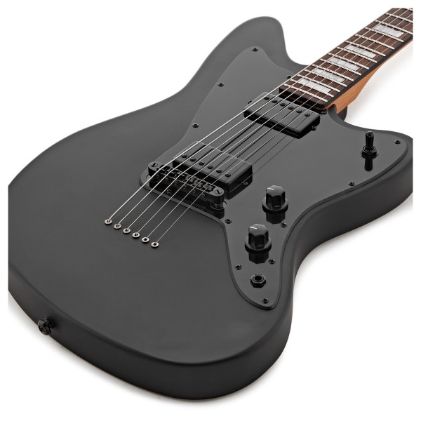 G4M 638 Baritone Electric Guitar, Blackout at Gear4music