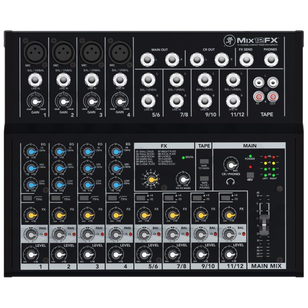 Mackie Mix12FX Compact Mixer - Top