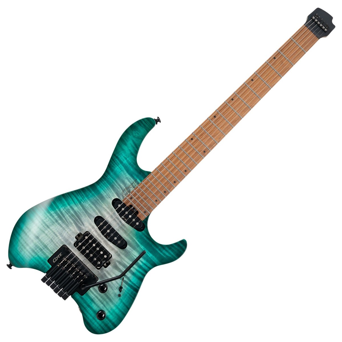 Click to view product details and reviews for Cort Space G6tr Headless Guitar Semi Gloss Lagoon.