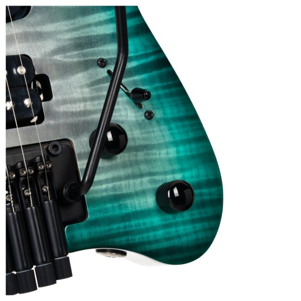 Cort Space G6TR Headless Guitar, Semi Gloss Lagoon - controls