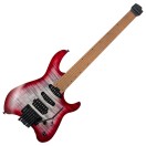 Cort Space G6MS Headless Guitar, Semi Gloss Lava