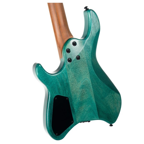 Cort Space G6MS Headless Multiscale Guitar, Semi Gloss Turquoise - back of body