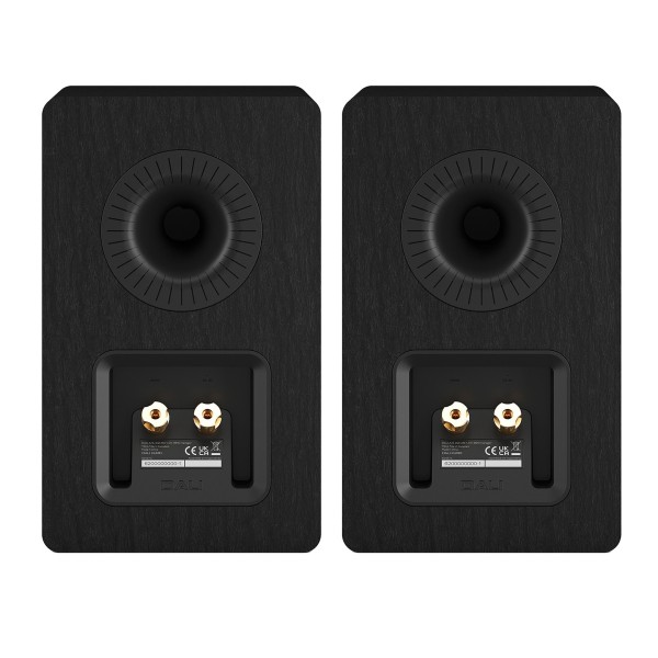 DALI Kupid Bookshelf Speaker (Pair), Black Ash - rear 