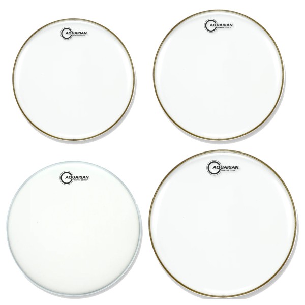 Aquarian Classic Clear Drumhead Pack, 10'', 12'', 14", 16''
