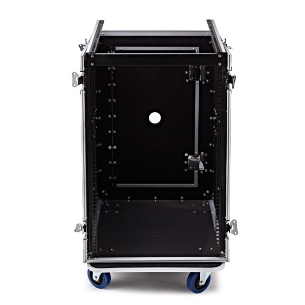 Trojan Pro 16U Heavy-Duty Wheeled Mixer Rack Flight Case