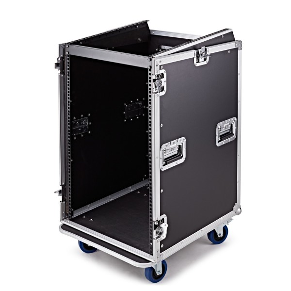 Trojan Pro 16U Heavy-Duty Wheeled Mixer Rack Flight Case