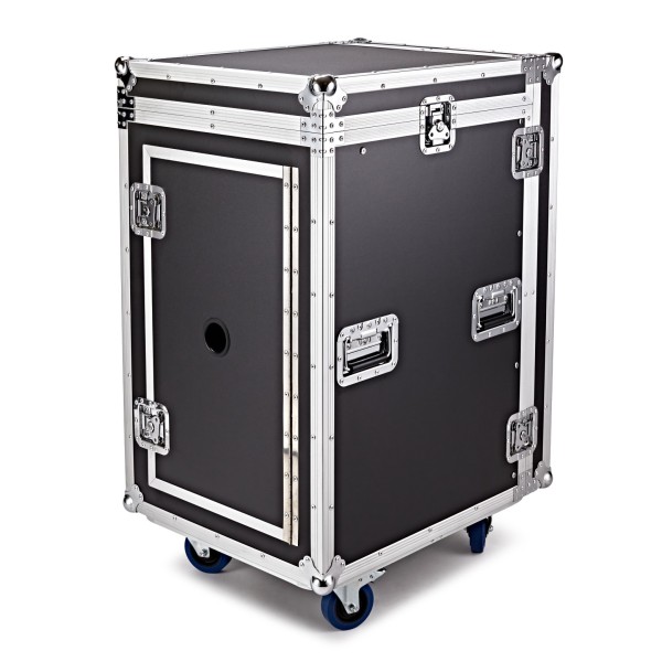 Trojan Pro 16U Heavy-Duty Wheeled Mixer Rack Flight Case
