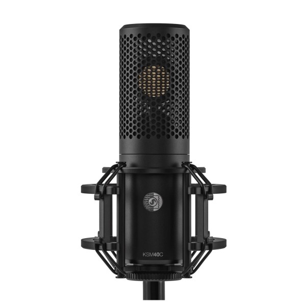 Shure KSM40C Large Diaphragm Condenser Microphone Bundle - Shock Mount Front