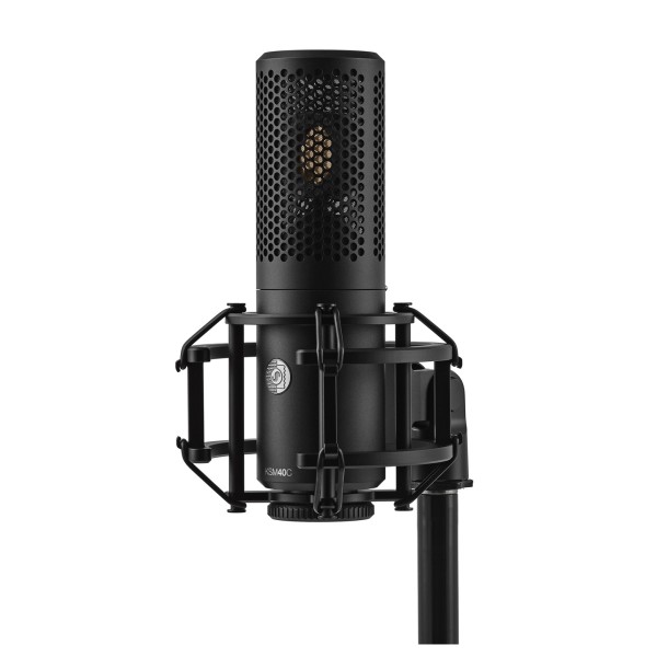Shure KSM40C Large Diaphragm Condenser Microphone Bundle - Shock Mount Side