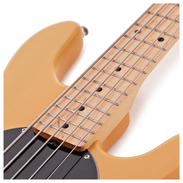 Sterling StingRay Classic RAY25 Bass, Butterscotch - upper frets