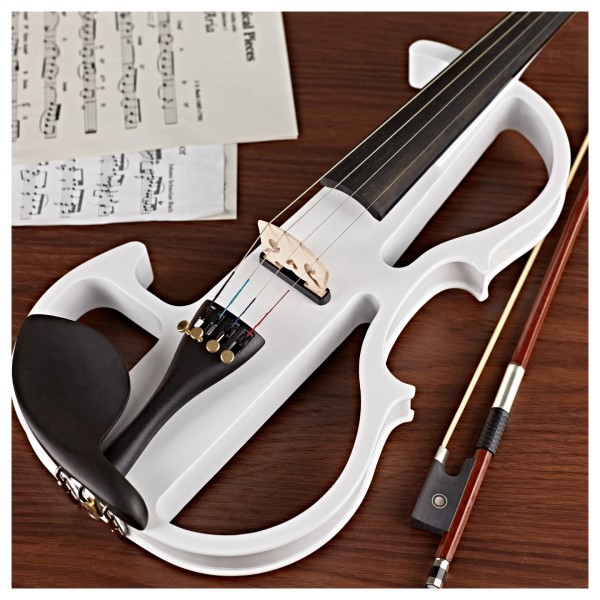 Electric Violin by Gear4music, White